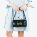 Chanel Black Vinyl Maison Window Print Shoulder Bag