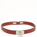Hermes Kelly Double Tour Rouge H Swift Leather Bracelet Palladium Hardware