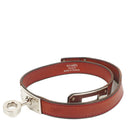 Hermes Kelly Double Tour Rouge H Swift Leather Bracelet Palladium Hardware