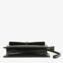 Pochette bracelet Chanel en cuir verni noir avec logo CC