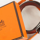 Hermes Kelly Double Tour Rouge H Swift Leather Bracelet Palladium Hardware