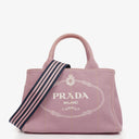 Prada Canapa Alabastro Logo Tote Bag