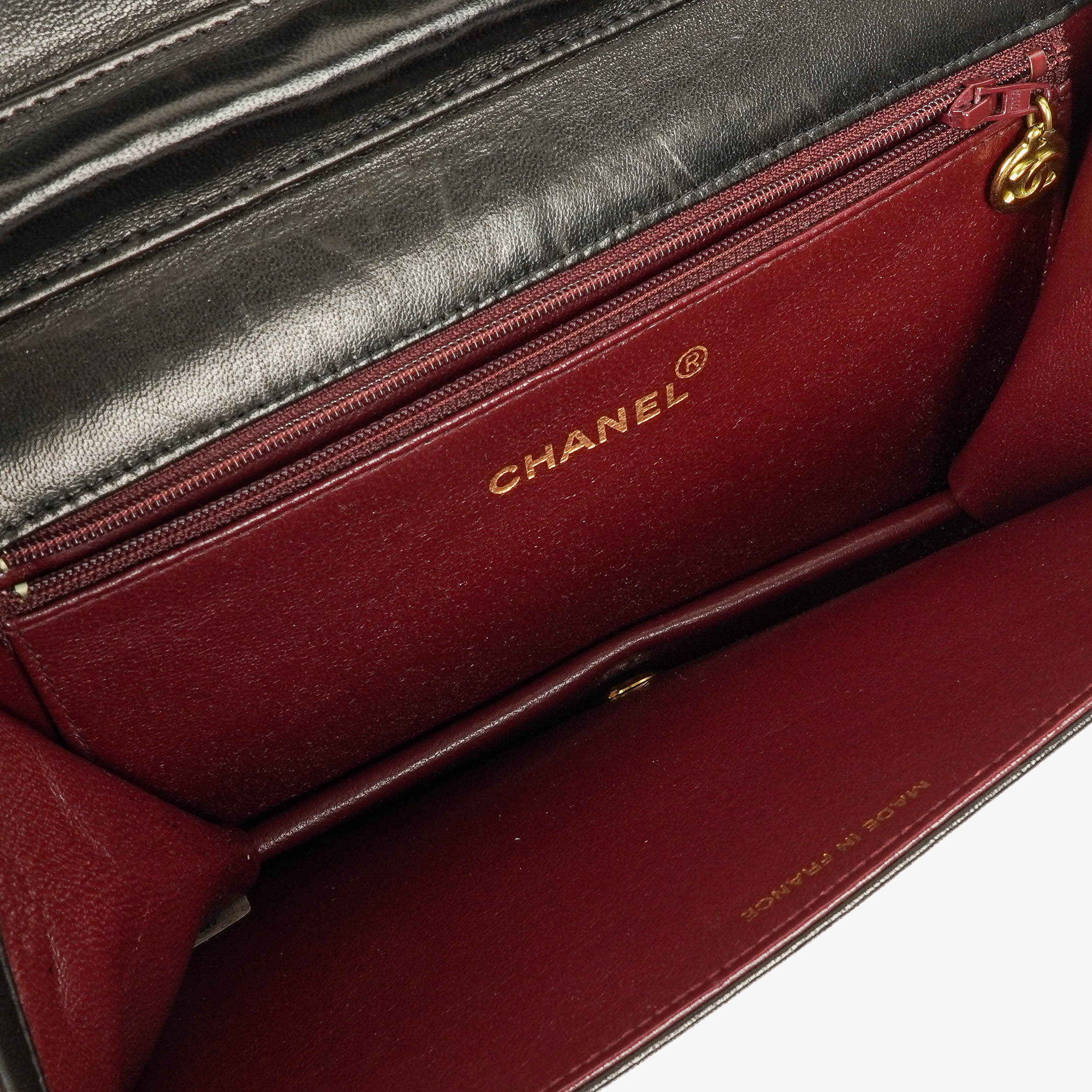 Chanel Classic Full Flap Bag Black Quilted Lambskin 24K Gold-Plated Hardware