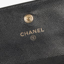 Chanel Large Boy Gusset Black Leather Quilted Flap Wallet