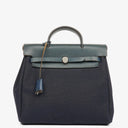 Hermes Herbag PM Vache Hunter Canvas 2 Way Backpack With Palladium Hardware