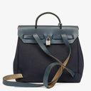 Hermes Herbag PM Vache Hunter Canvas 2 Way Backpack With Palladium Hardware