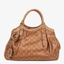 Gucci Guccissima Bronze Leather Sukey Hobo Bag