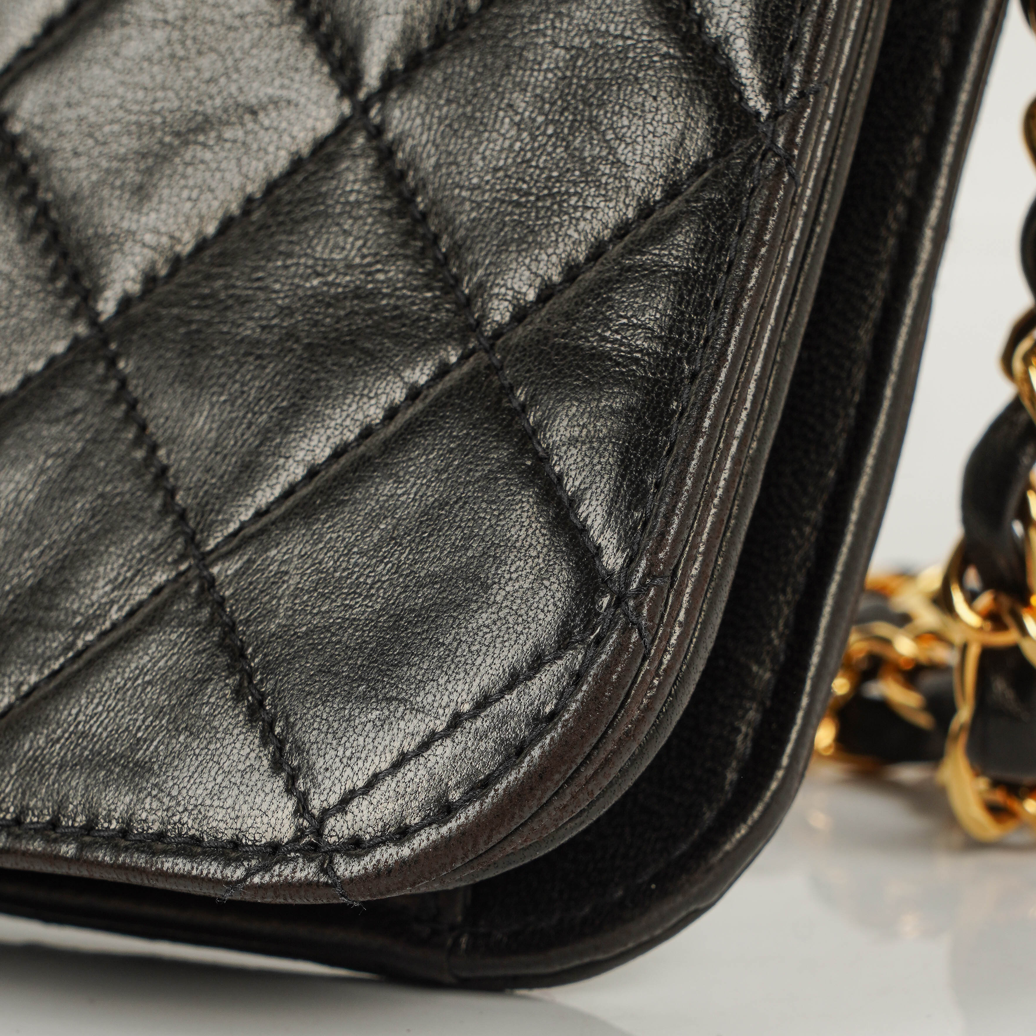 Chanel Classic Full Flap Bag Black Quilted Lambskin 24K Gold-Plated Hardware