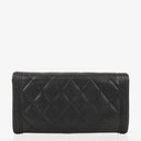 Chanel Large Boy Gusset Black Leather Quilted Flap Wallet