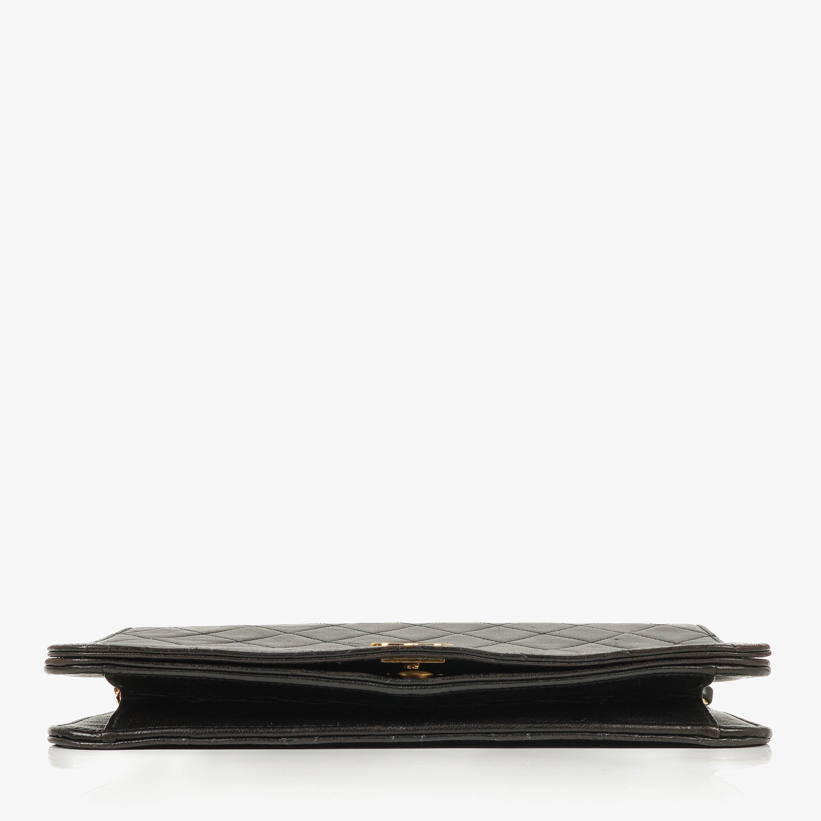 Chanel Classic Full Flap Bag Black Quilted Lambskin 24K Gold-Plated Hardware