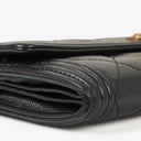 Chanel Large Boy Gusset Black Leather Quilted Flap Wallet