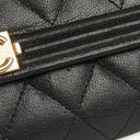 Chanel Large Boy Gusset Black Leather Quilted Flap Wallet