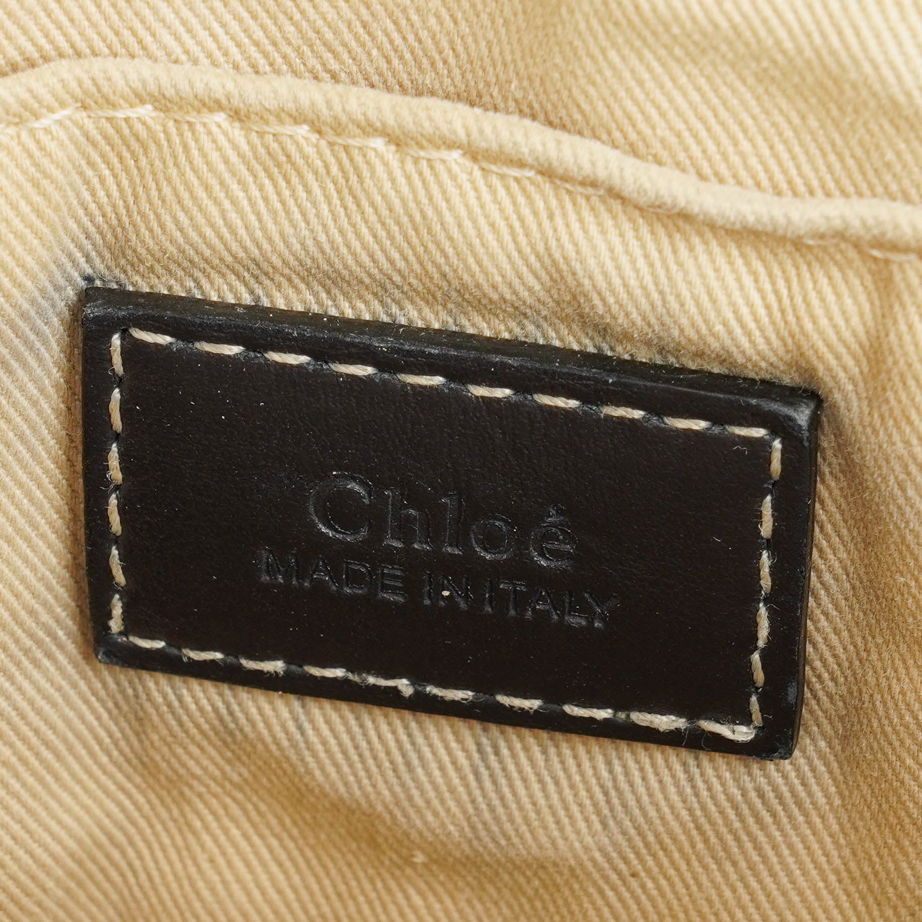 Chloe Small Woody linen Tote Bag