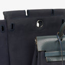 Hermes Herbag PM Vache Hunter Canvas 2 Way Backpack With Palladium Hardware