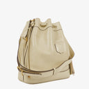 Celine White Leather Drawstring Bucket Bag
