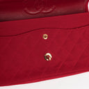 Chanel Medium Classic Vintage Double Flap Bag Quilted Jersey 24K Gold-Plated Hardware