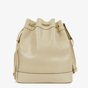 Celine White Leather Drawstring Bucket Bag