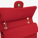 Chanel Medium Classic Vintage Double Flap Bag Quilted Jersey 24K Gold-Plated Hardware