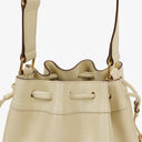 Celine White Leather Drawstring Bucket Bag