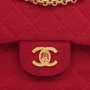 Chanel Medium Classic Vintage Double Flap Bag Quilted Jersey 24K Gold-Plated Hardware