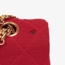 Chanel Medium Classic Vintage Double Flap Bag Quilted Jersey 24K Gold-Plated Hardware