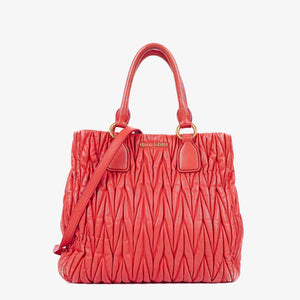 Miu Miu Matelasse Leather Tote Bag