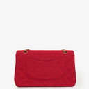 Chanel Medium Classic Vintage Double Flap Bag Quilted Jersey 24K Gold-Plated Hardware