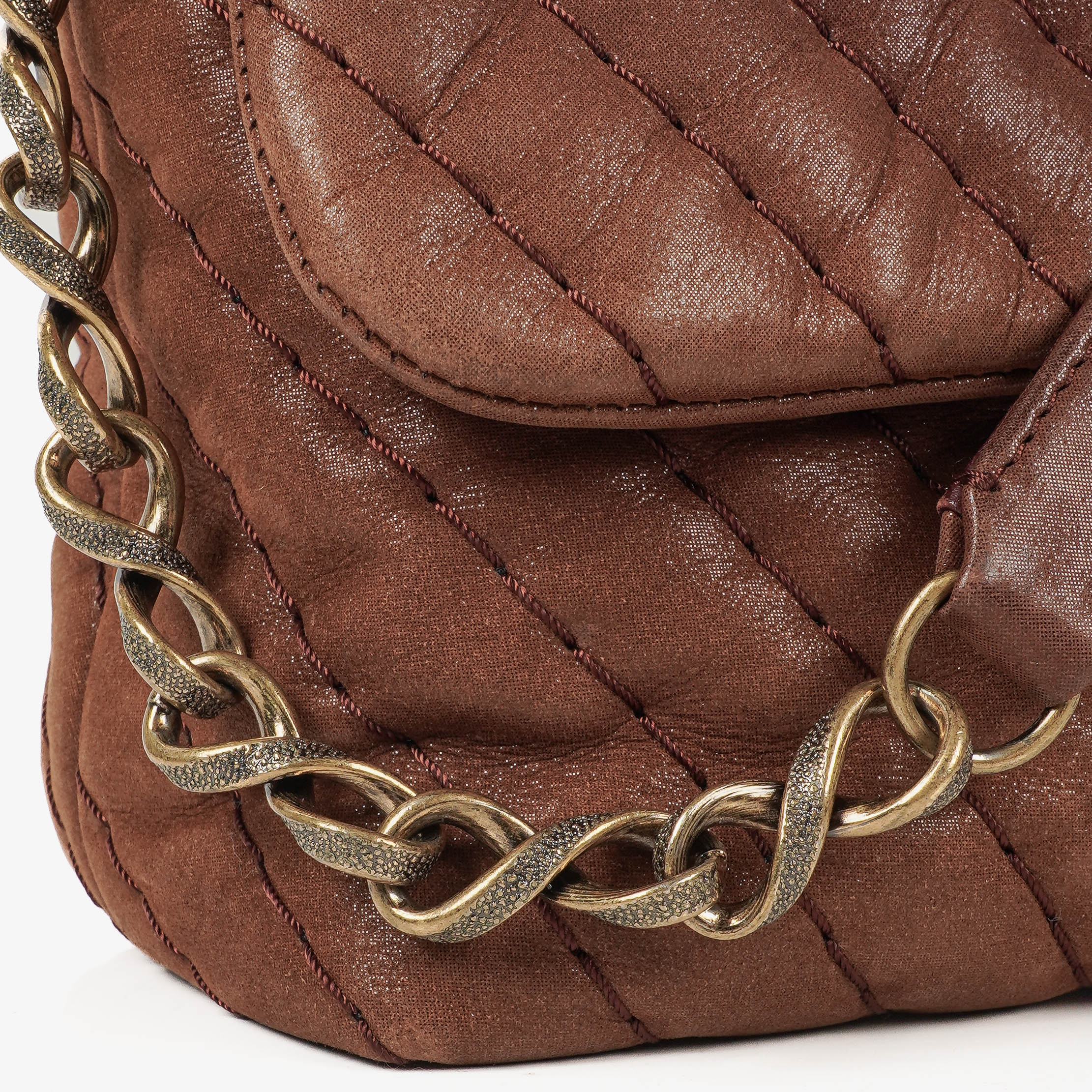 Chanel Surpique Chevron Iridescent Calfskin Flap Bag