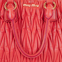 Miu Miu Matelasse Leather Tote Bag