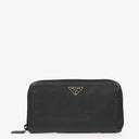 Prada Black Tessuto City Leather Wallet