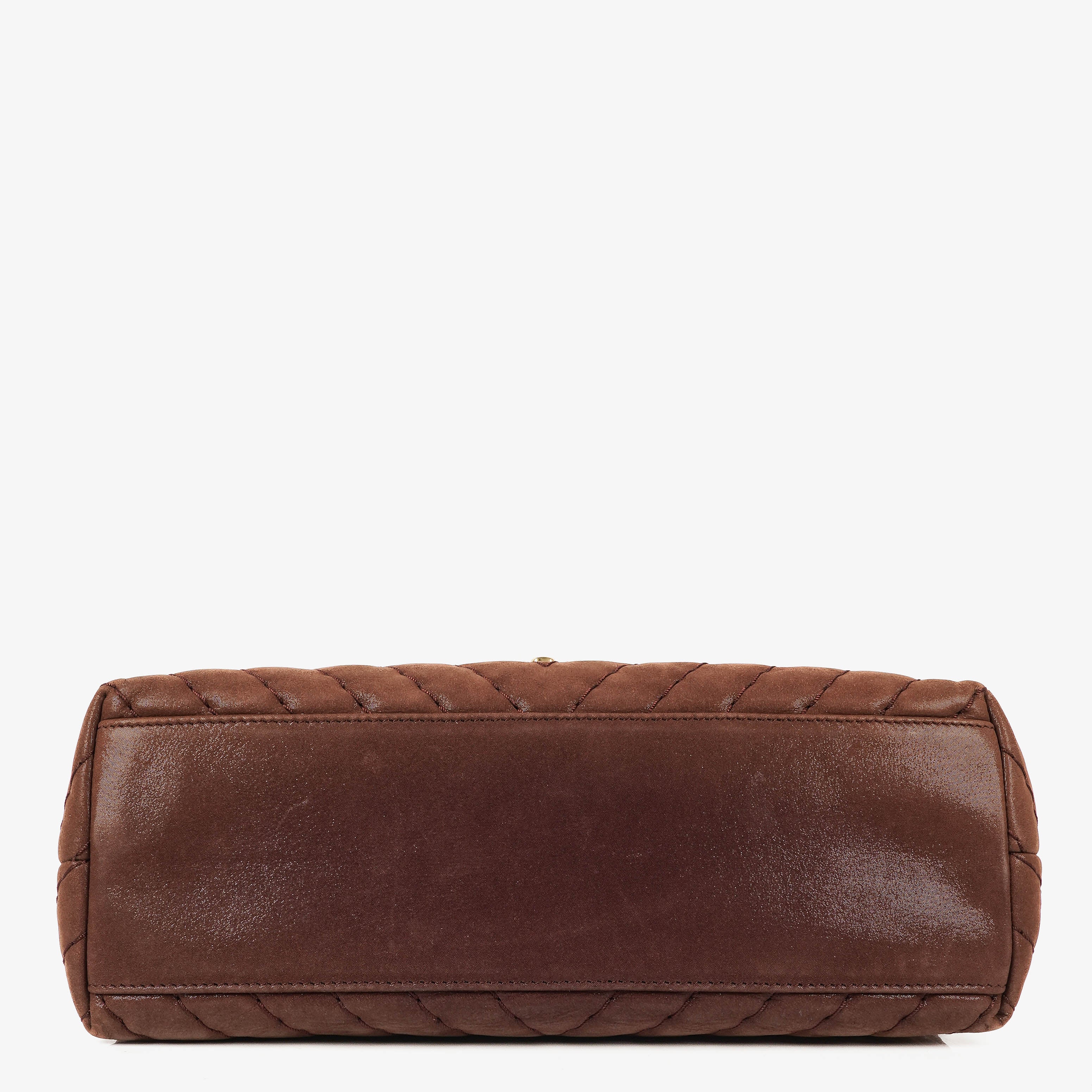 Chanel Surpique Chevron Iridescent Calfskin Flap Bag