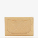 Chanel Classic Beige Leather Flap Wallet&nbsp;