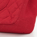 Chanel Medium Classic Vintage Double Flap Bag Quilted Jersey 24K Gold-Plated Hardware