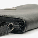 Prada Black Tessuto City Leather Wallet