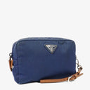 Prada Blue Small Nylon Pouch