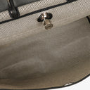 Hermes Zip Cabine Ecru/Blanc/Noir Viking Quadrille Canvas and Hunter Leather Bag