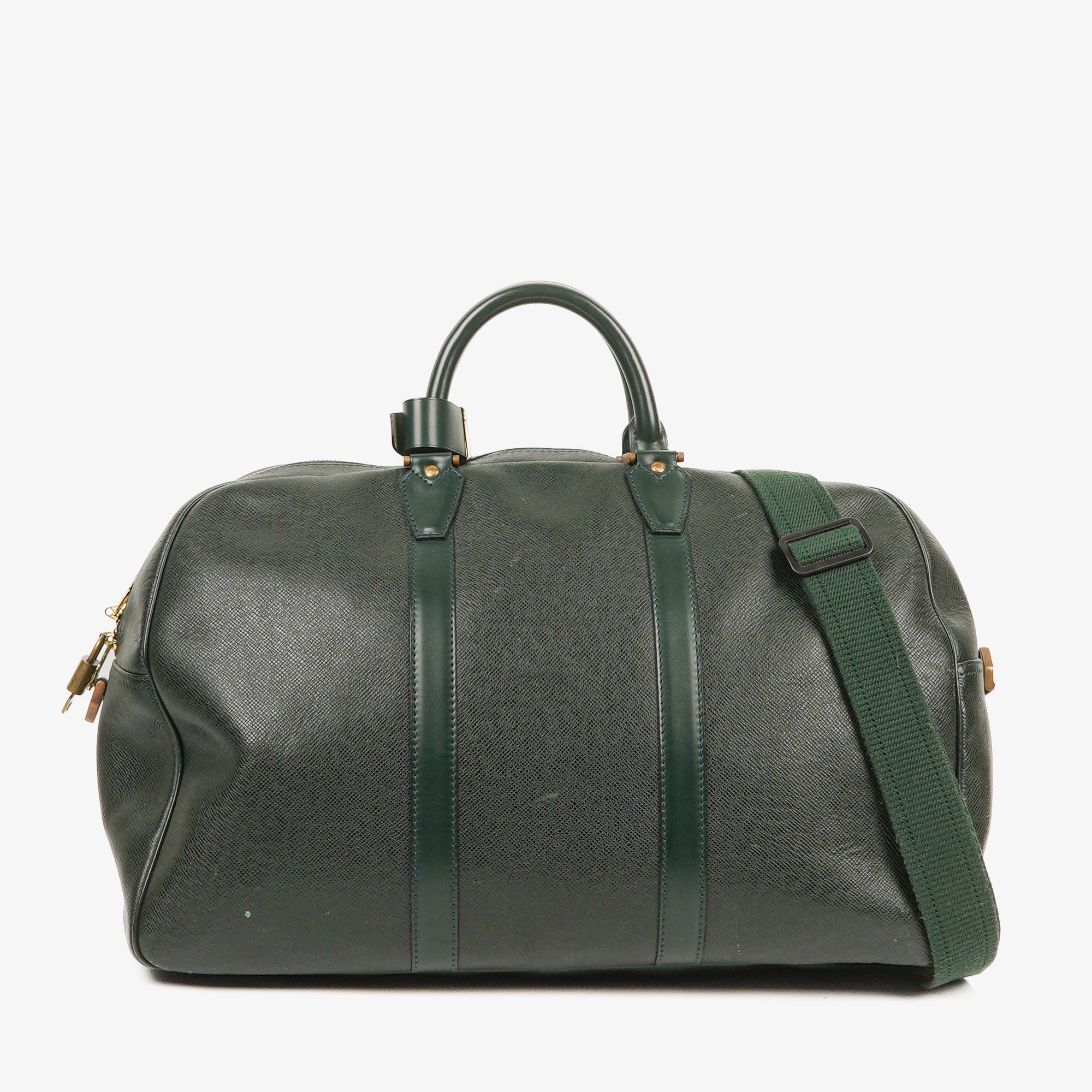 Louis Vuitton Grey/Black Taiga Leather Kendall Keepall Bag – PLAMEXS