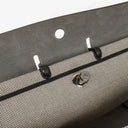 Hermes Zip Cabine Ecru/Blanc/Noir Viking Quadrille Canvas and Hunter Leather Bag