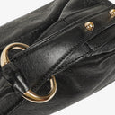 Gucci Black Horsebit Medium Leather Hobo Bag