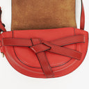Loewe Red Grained Leather Mini Gate Crossbody Bag