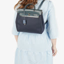 Hermes Herbag PM Vache Hunter Canvas 2 Way Backpack With Palladium Hardware