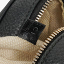 Gucci Pebbled Leather Black Soho Disco Studded Shoulder Bag
