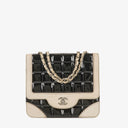 Chanel Multicolour Chocolate Bar Leather And Patent Leather Single Flap Bag