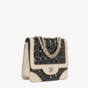 Chanel Multicolour Chocolate Bar Leather And Patent Leather Single Flap Bag