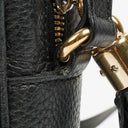 Gucci Pebbled Leather Black Soho Disco Studded Shoulder Bag