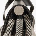 Hermes Zip Cabine Ecru/Blanc/Noir Viking Quadrille Canvas and Hunter Leather Bag