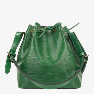 Louis Vuitton Petit Noe Green EPI Leather Shoulder Bag