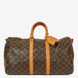 Louis Vuitton Keepall 45 Bandoulière Monogram Canvas Travel Bag
