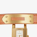 Hermes Kelly Rouge Courchevel Leather Gold Plated Watch