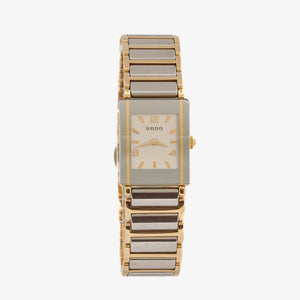 Rado Diastar Rectangular Two-Tone Stainless Steel Quartz Ladies Watch